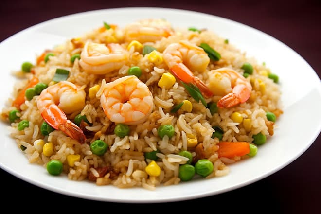 Shrimp Fried Rice 鲜虾炒饭